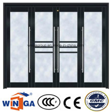 High Quality Security Steel Entrance Metal Glass Door (W-GD-36)